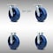 Service Caster 8 Inch SS Solid Poly Caster Set with Roller Bearings 2 Swivel Lock 2 Rigid SCC SCC-SS30S820-SPUR-BSL-2-R-2 - alternate 1